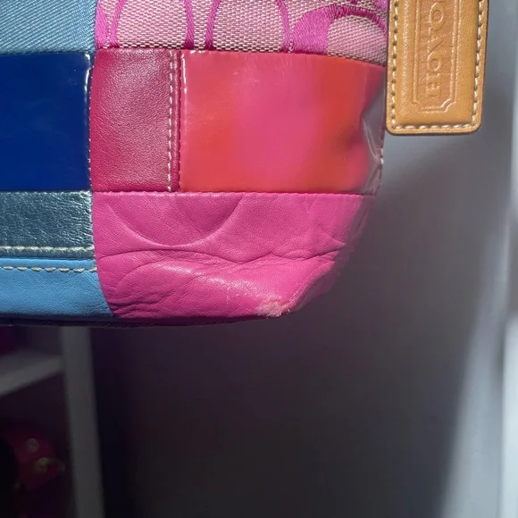 Coach Colorful Patchwork Shoulder Bag - Picture 4 of 7